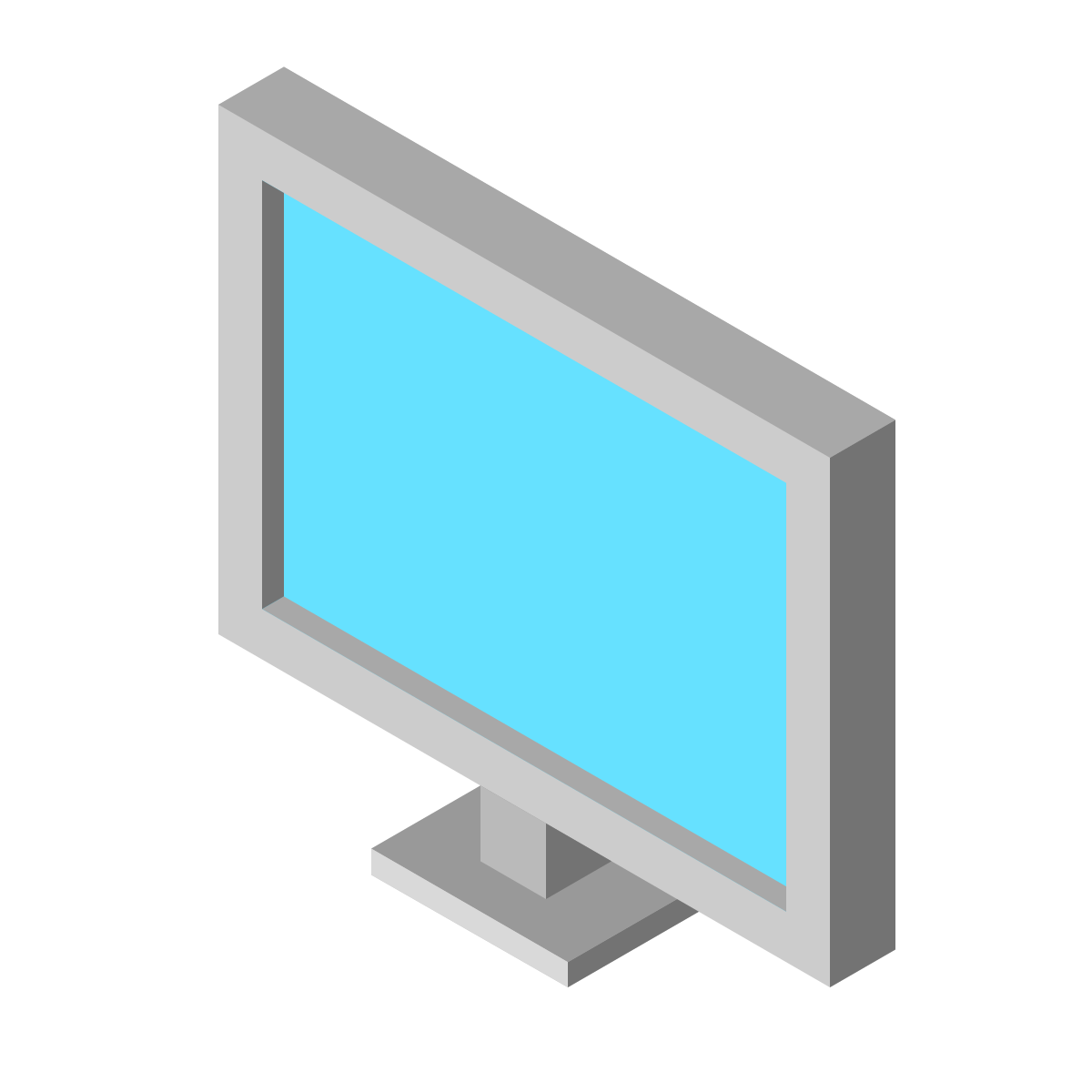 isometric color style monitor icon