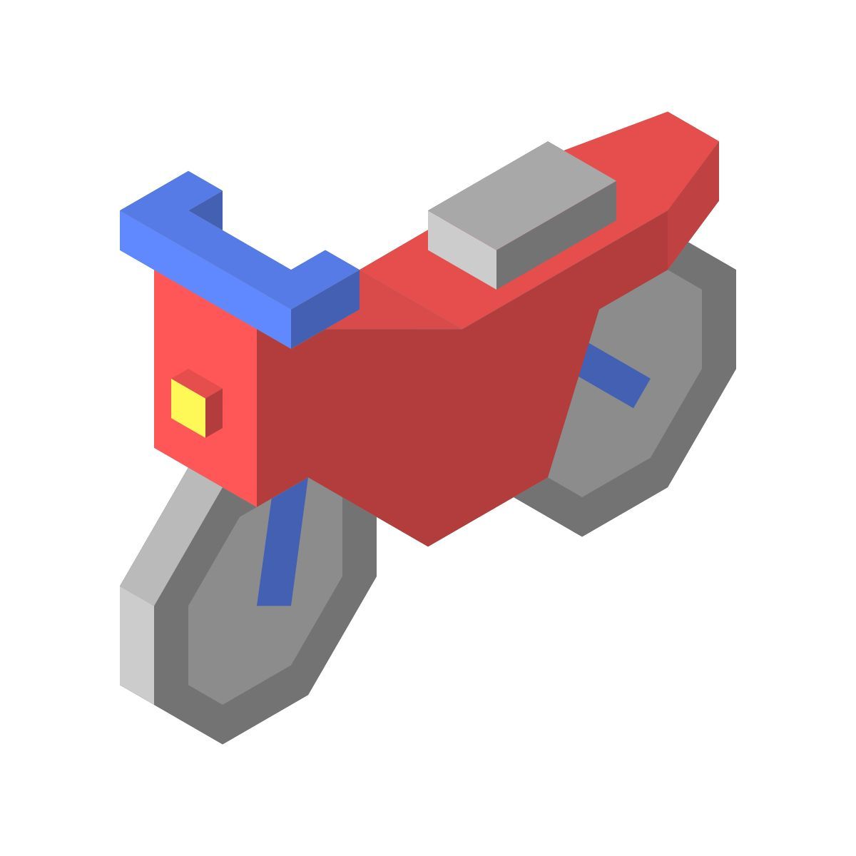 isometric color style 摩托车 icon