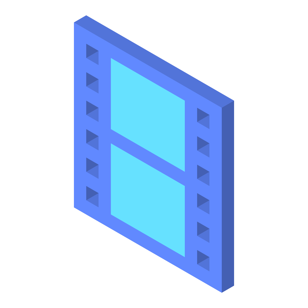 isometric color style movie icon