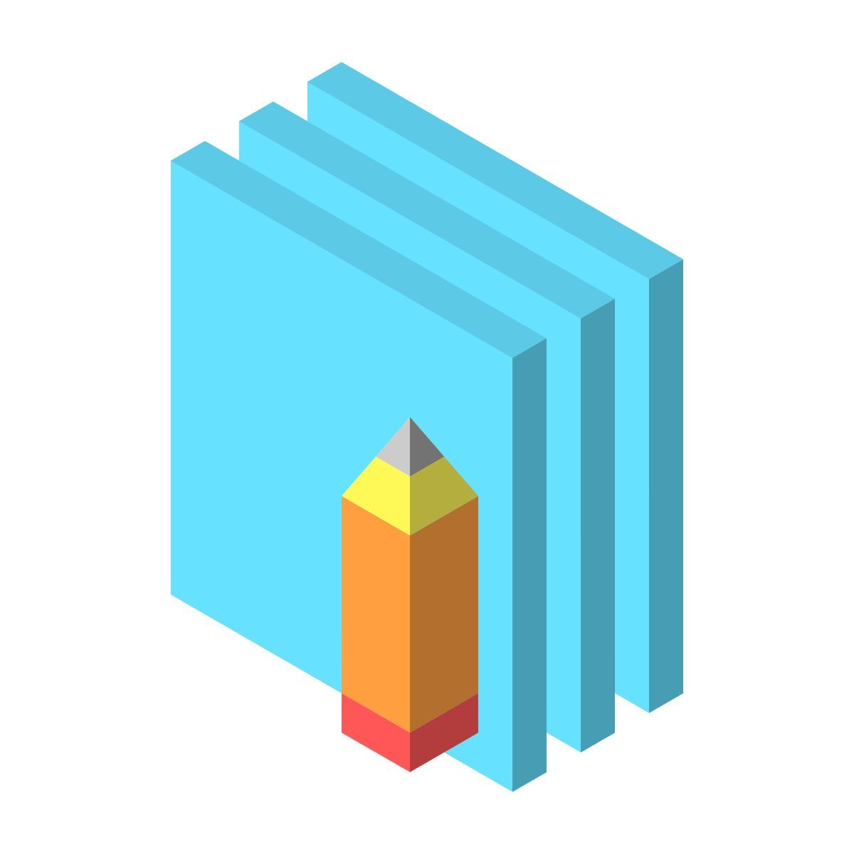 isometric color style multi edit icon