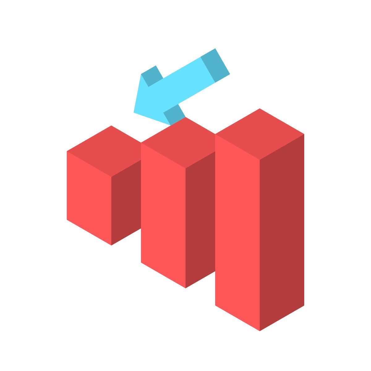 isometric color style negative dynamik icon