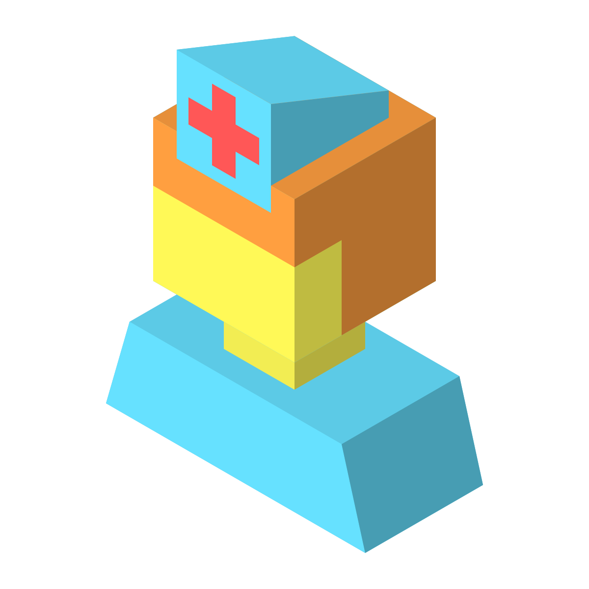 isometric color style nurse female icon
