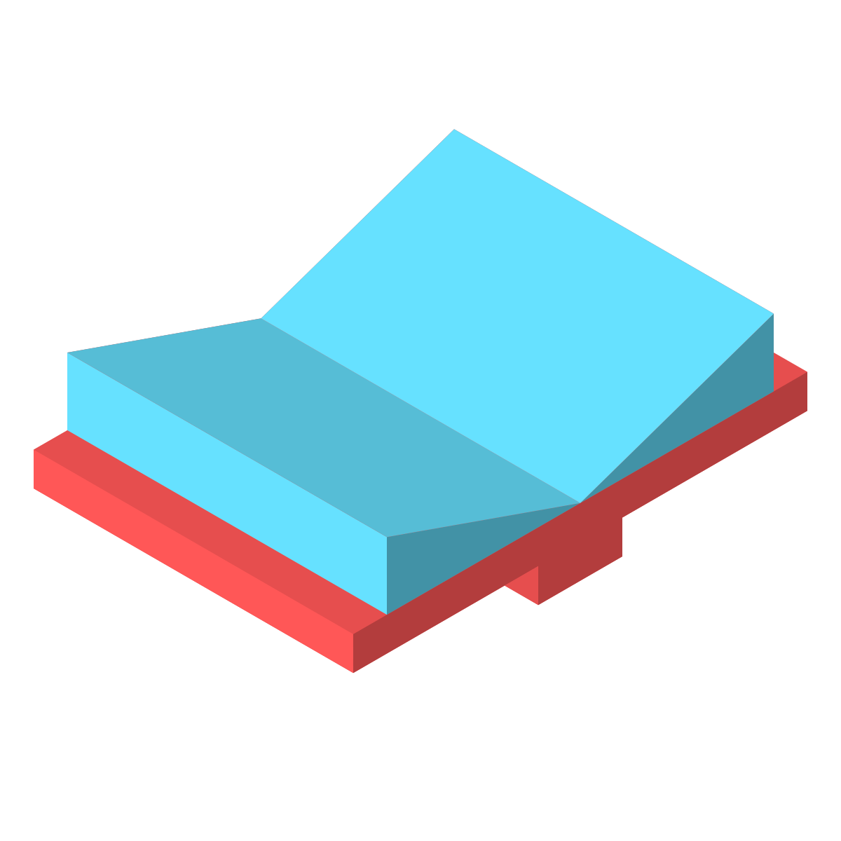 isometric color style open book icon