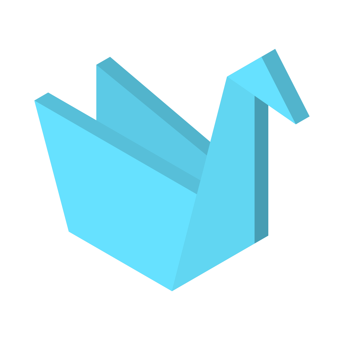 isometric color style origami icon
