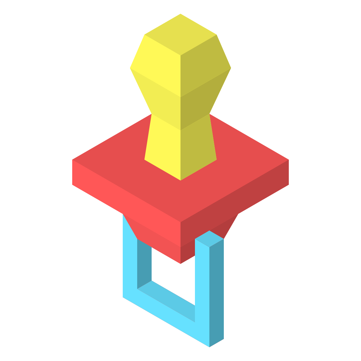 isometric color style pacifier icon