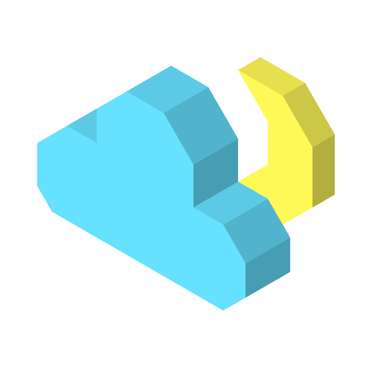 isometric color style partly cloudy night icon