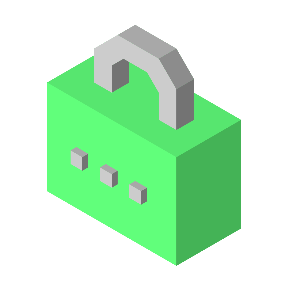 isometric color style password icon