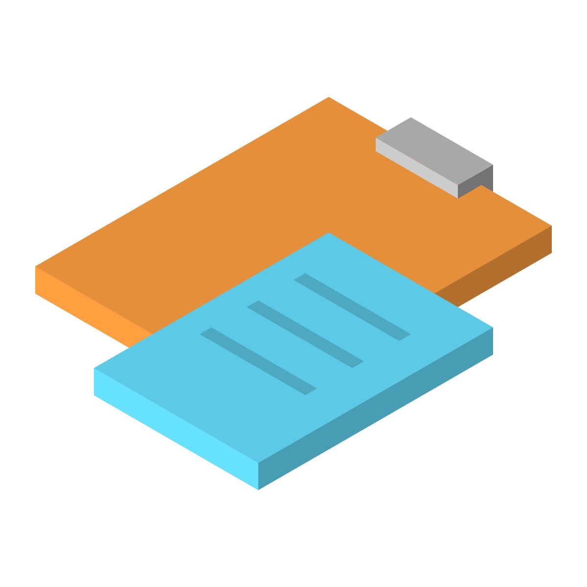 isometric color style paste icon