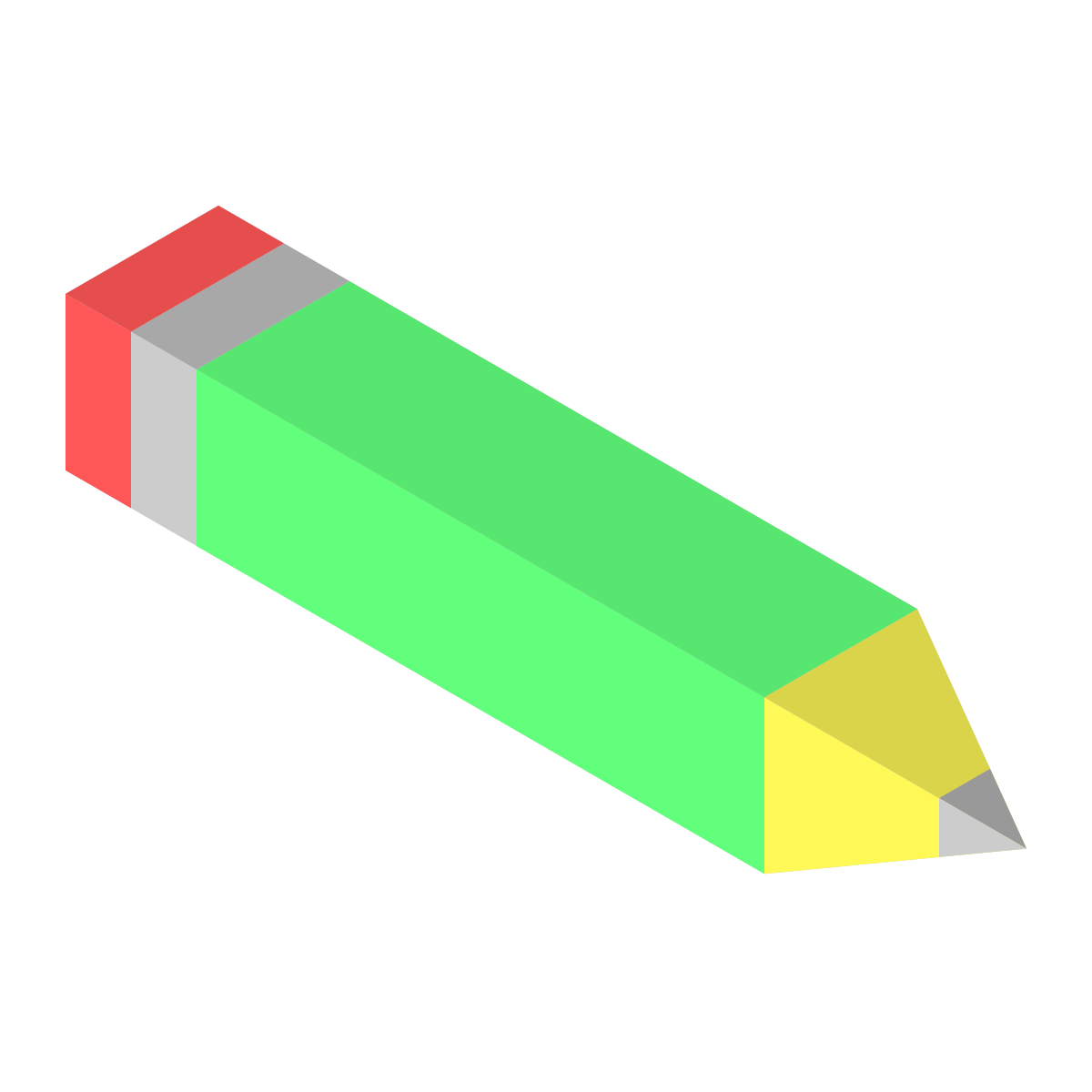 isometric color style pencil icon
