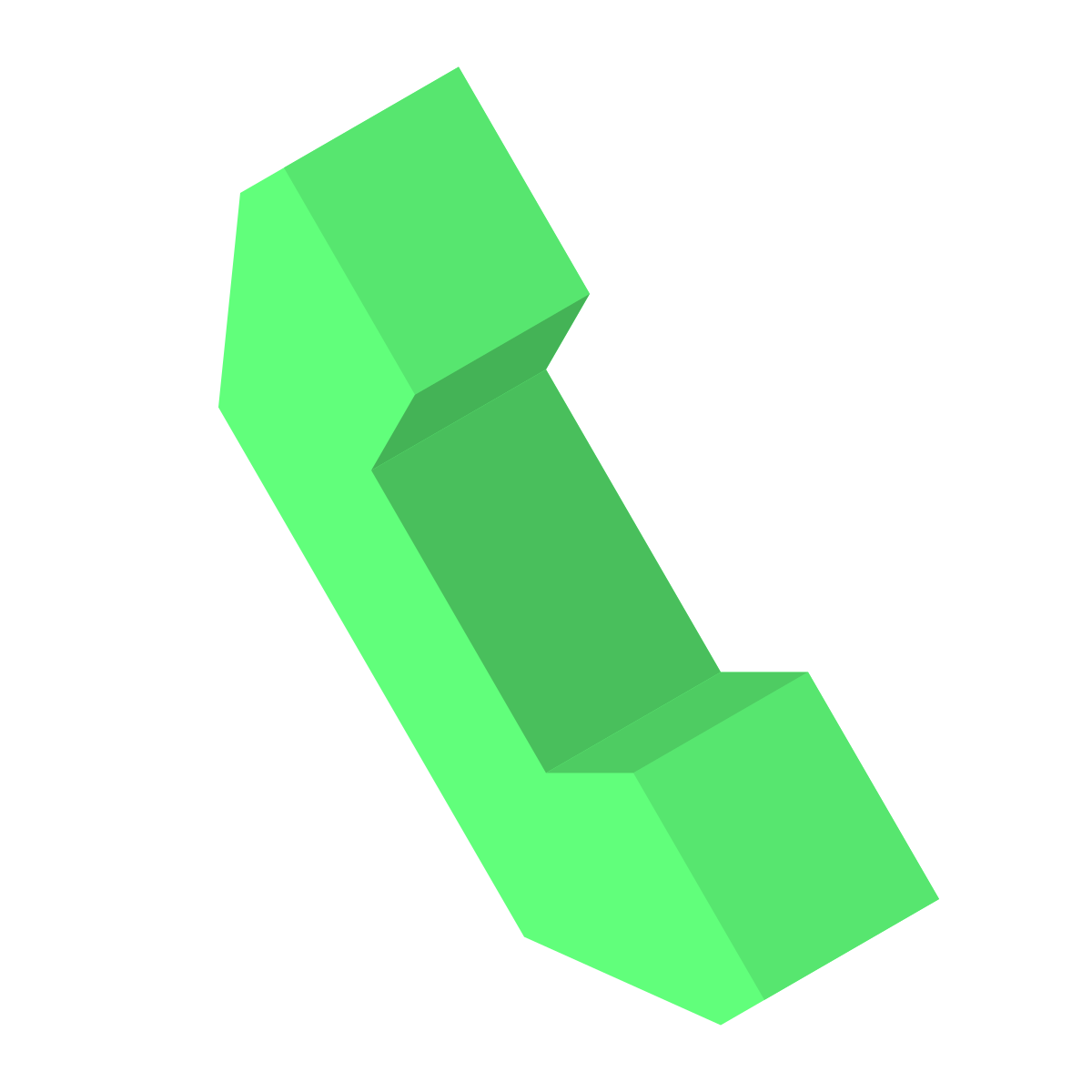 isometric color style phone icon