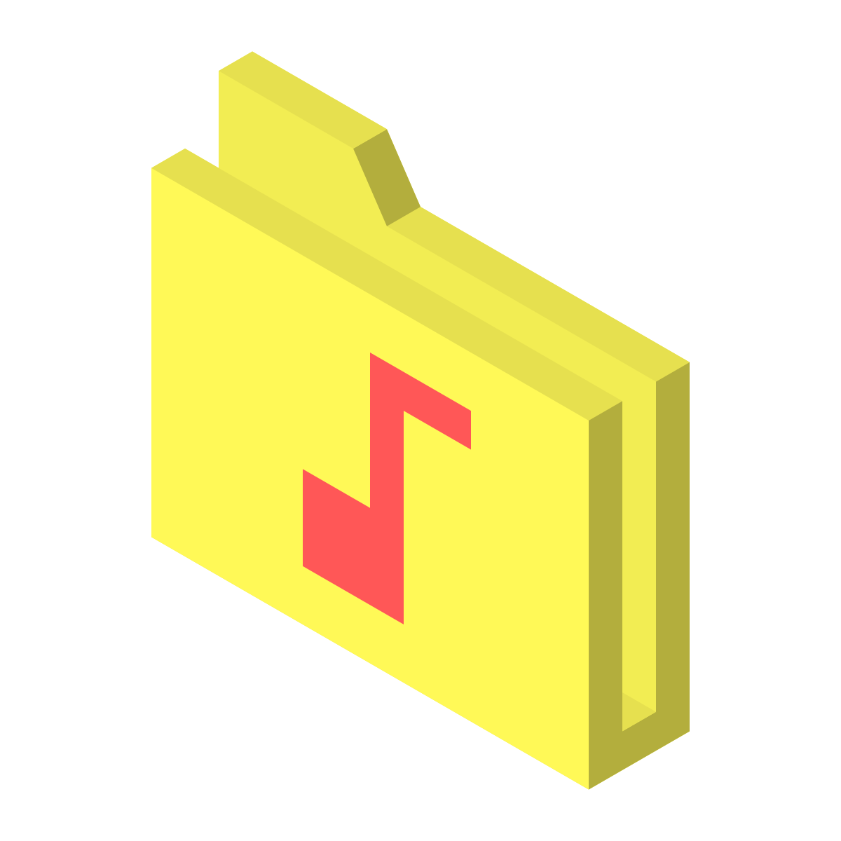 isometric color style photos folder icon