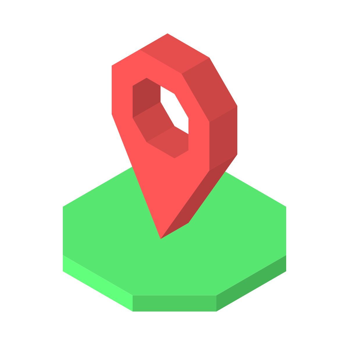 isometric color style géorepérage icon