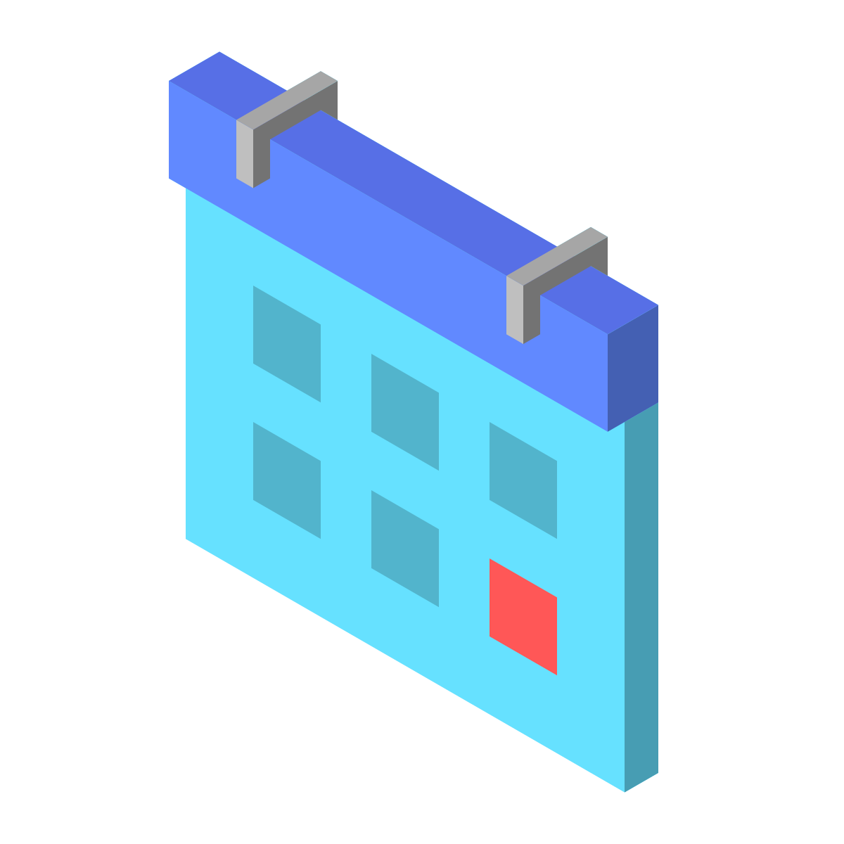 isometric color style planner icon
