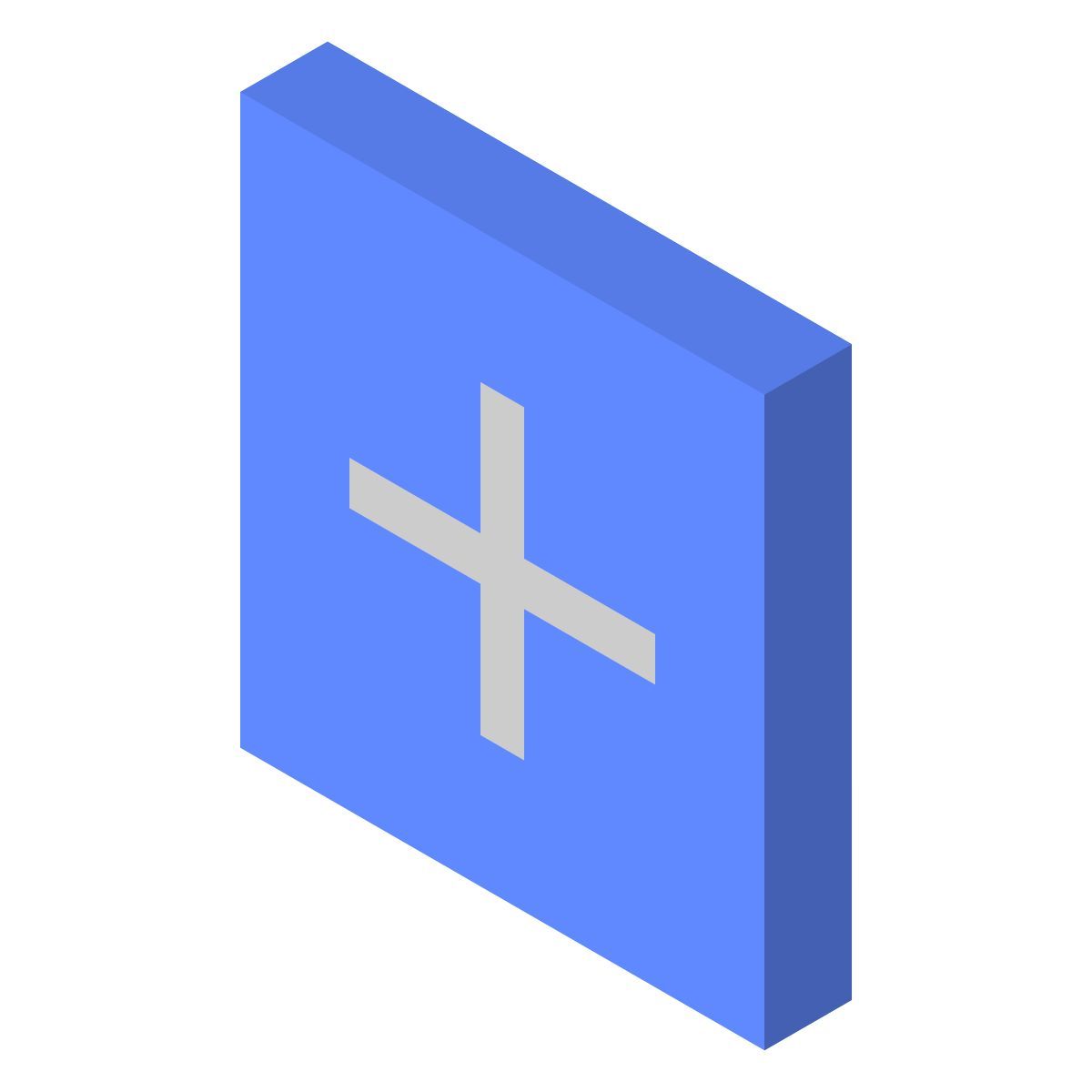 isometric color style plus 2 icon