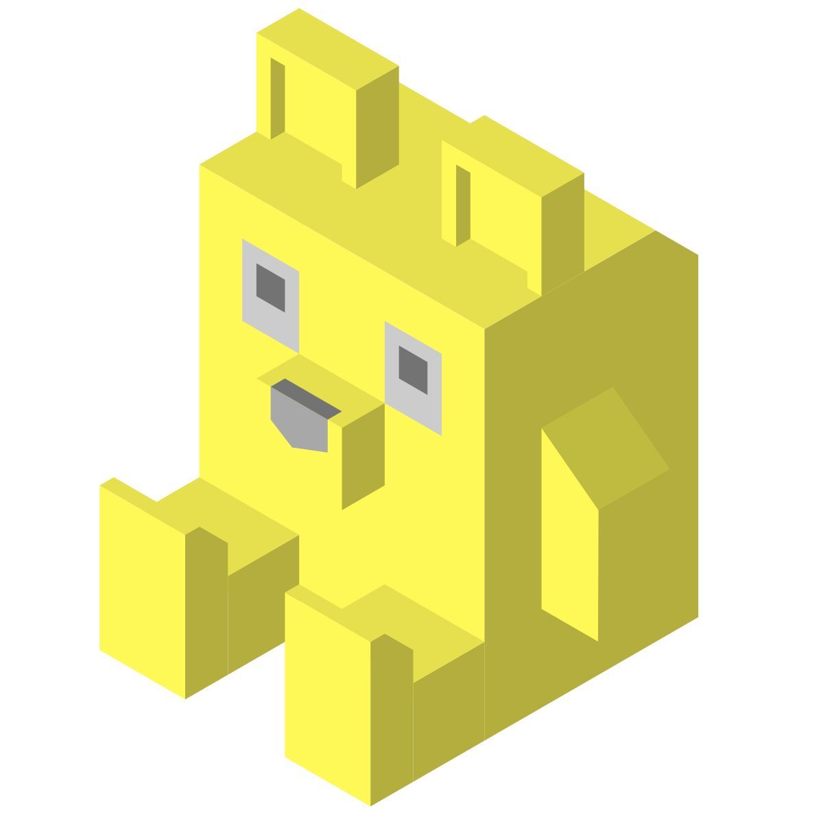 isometric color style plush icon