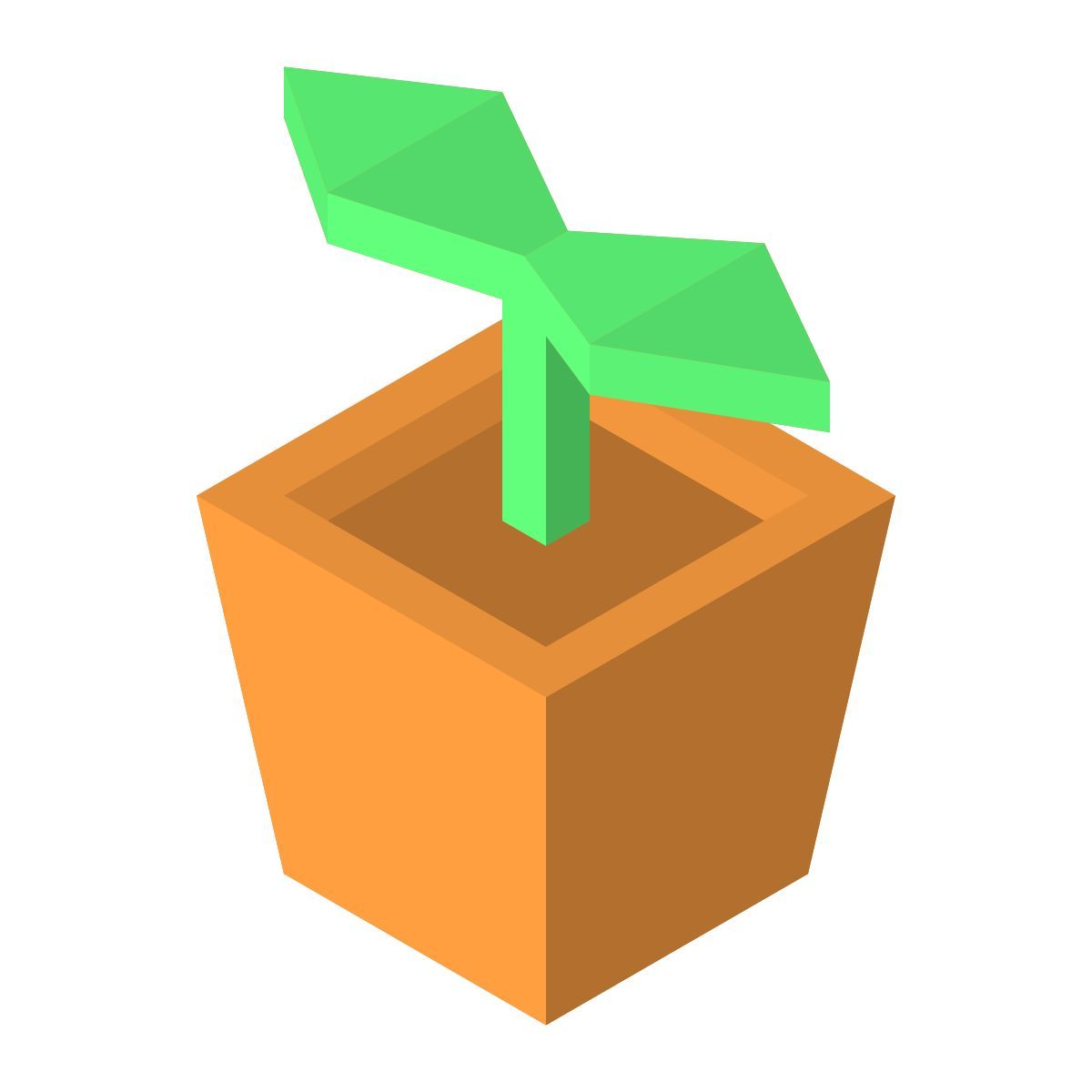 isometric color style 盆栽 icon