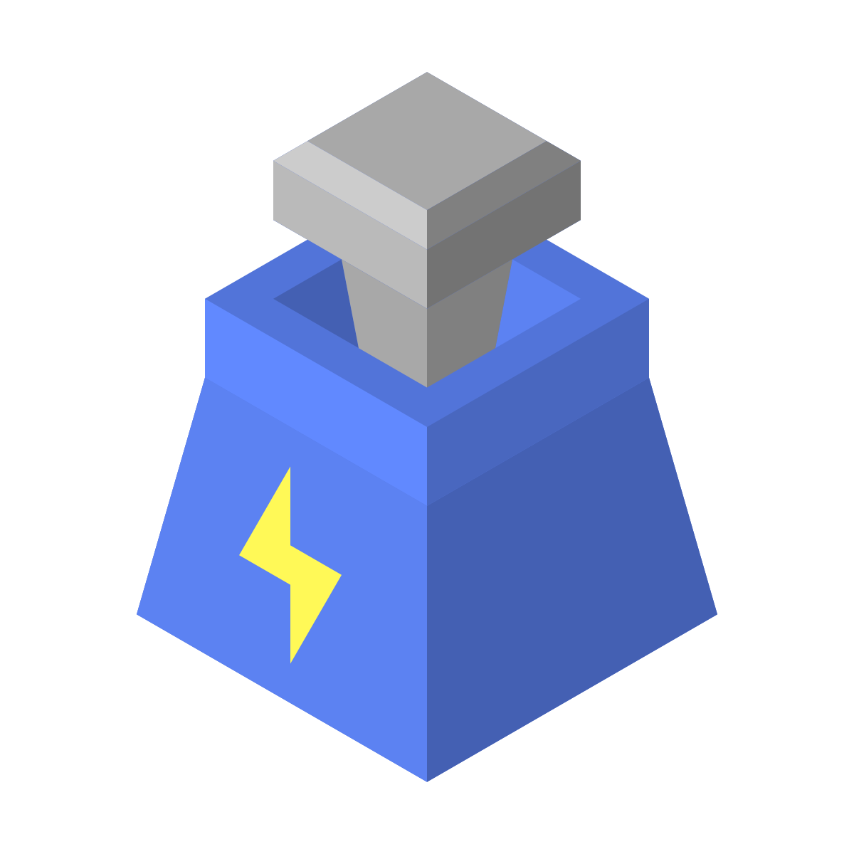 isometric color style power plant icon