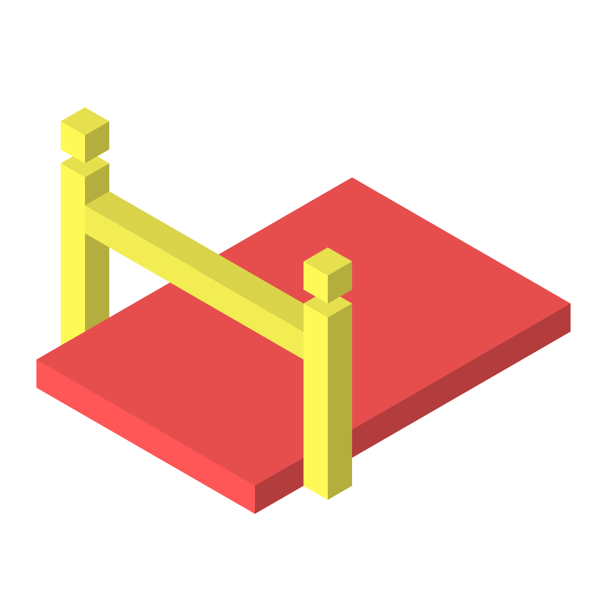 isometric color style red carpet icon