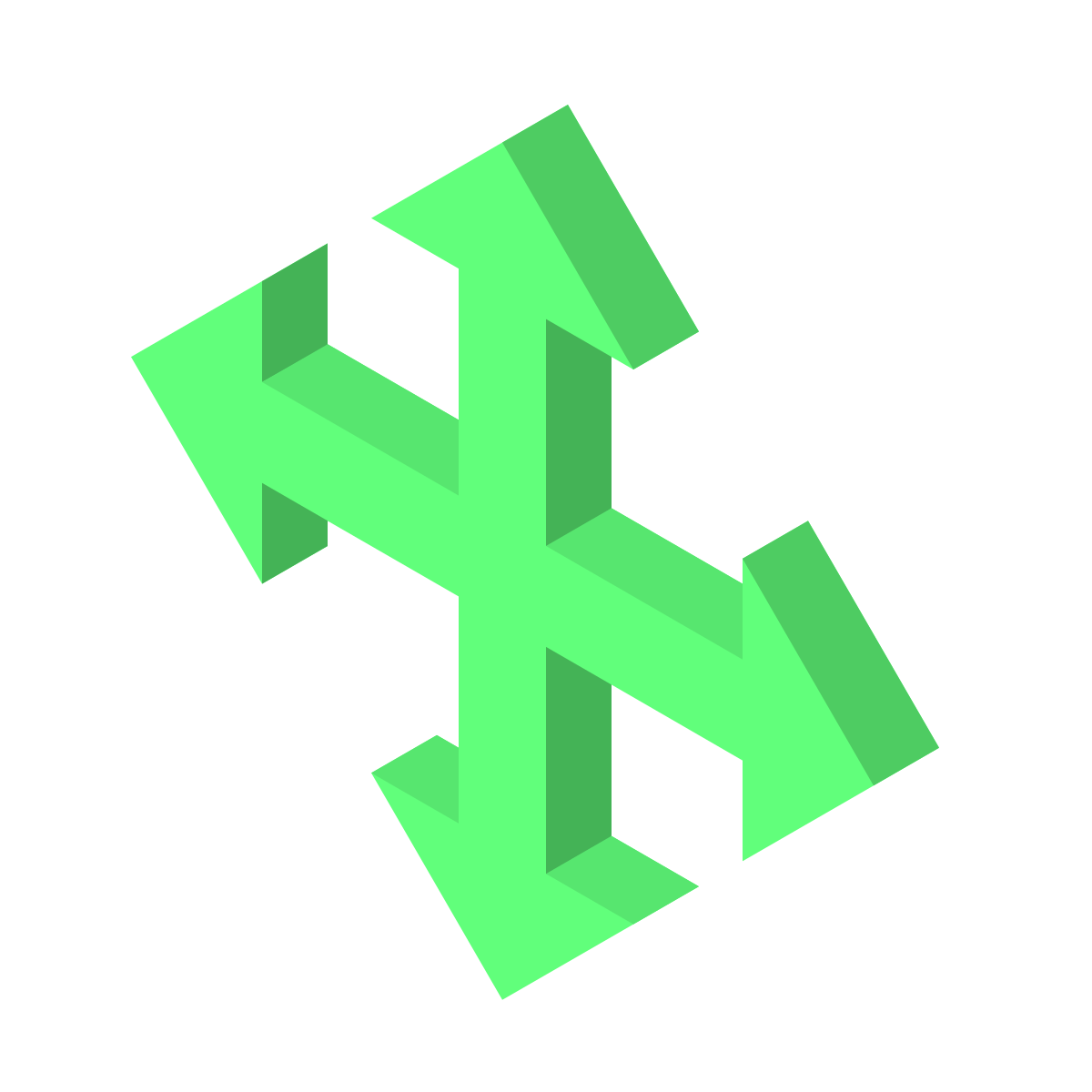 isometric color style resize four directions icon