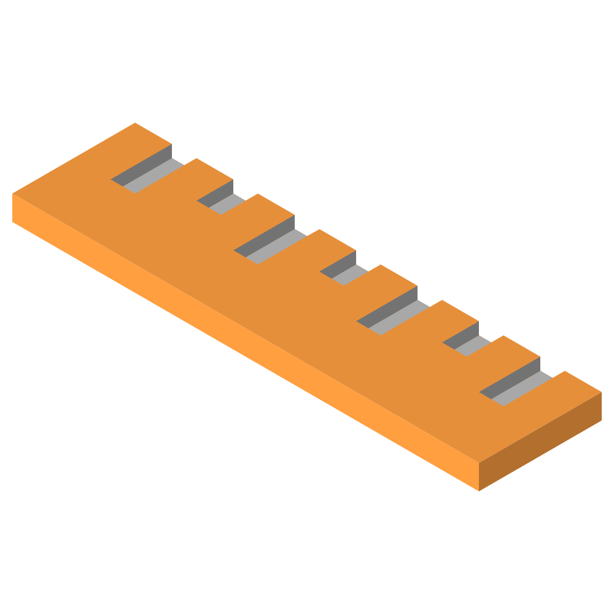 isometric color style ruler icon