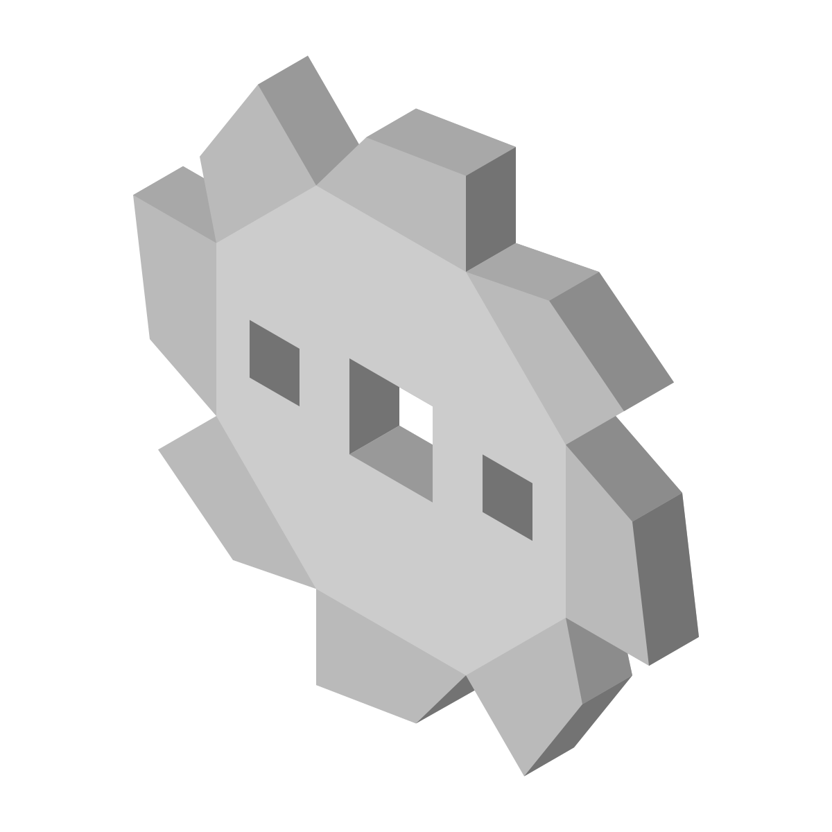 isometric color style saw blade icon