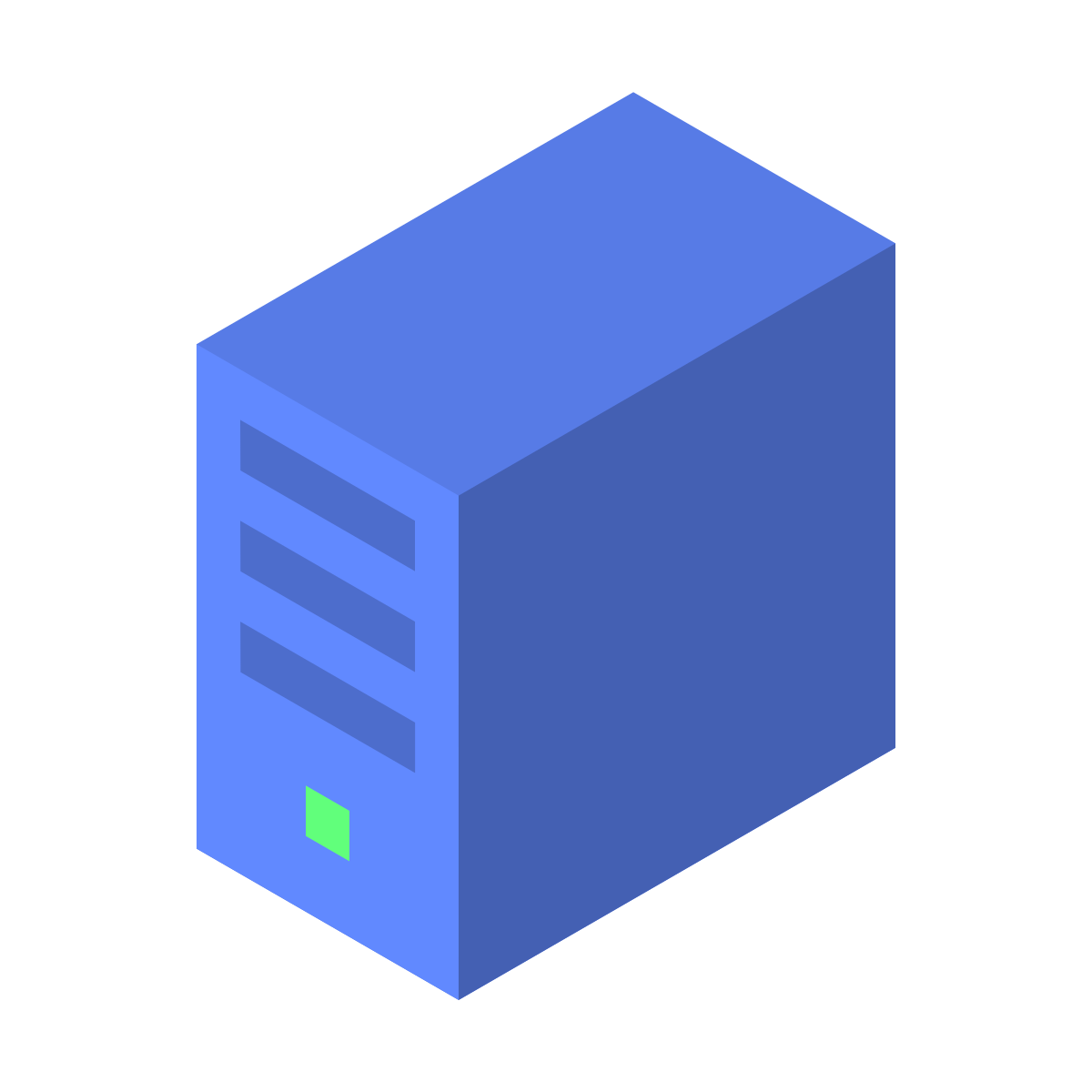 isometric color style server icon