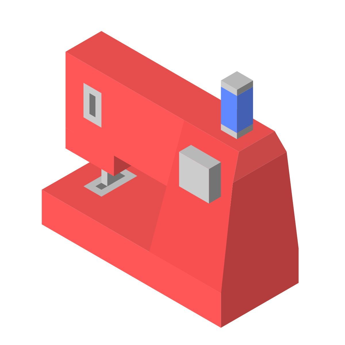 isometric color style nähmaschine icon