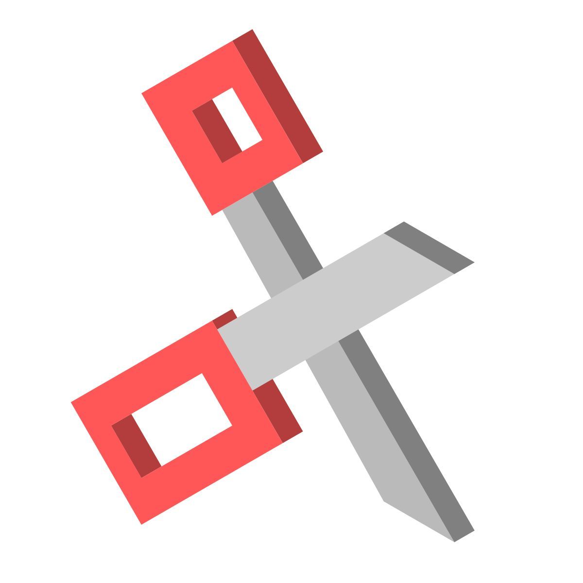 isometric color style tesouras de costura icon