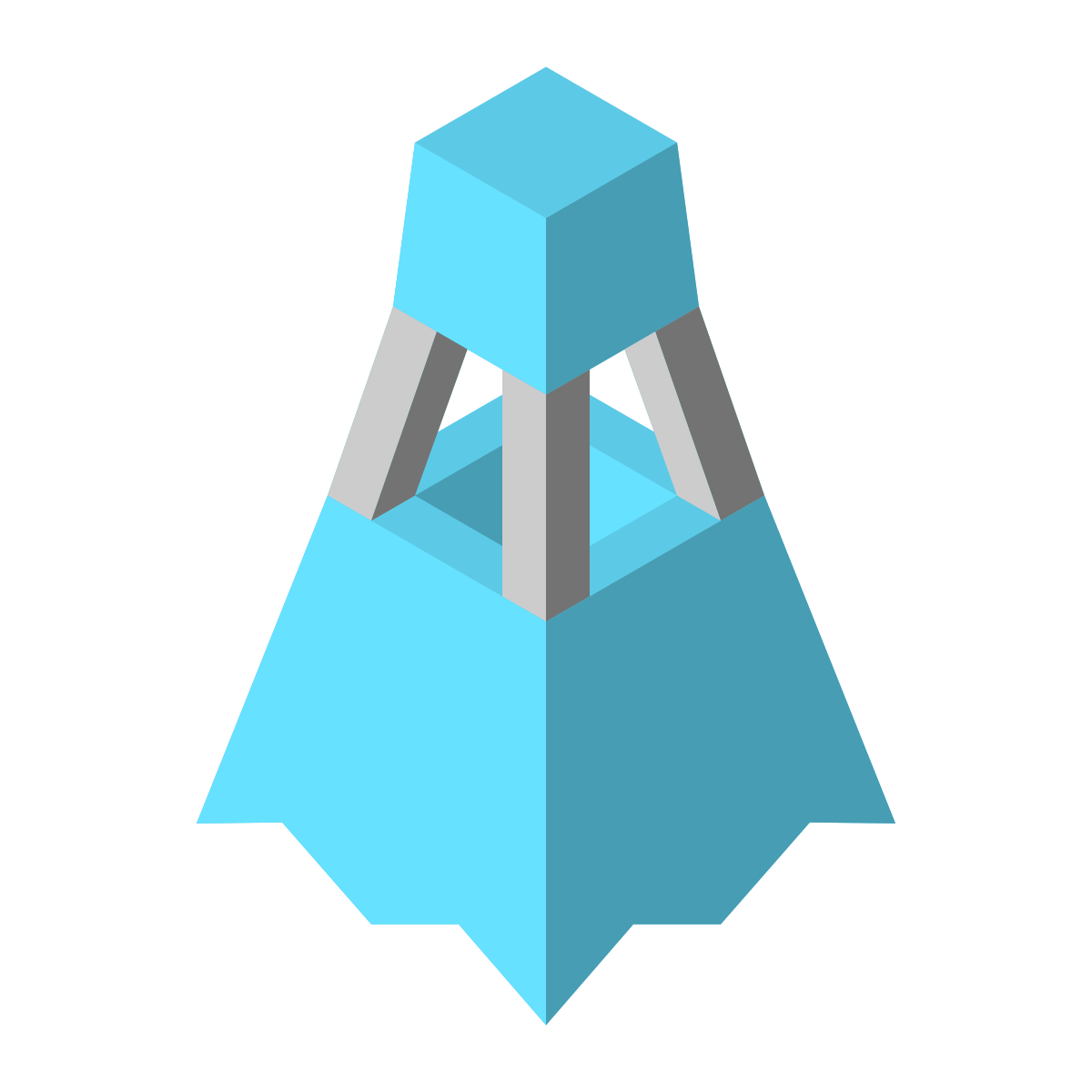 isometric color style shuttercock icon