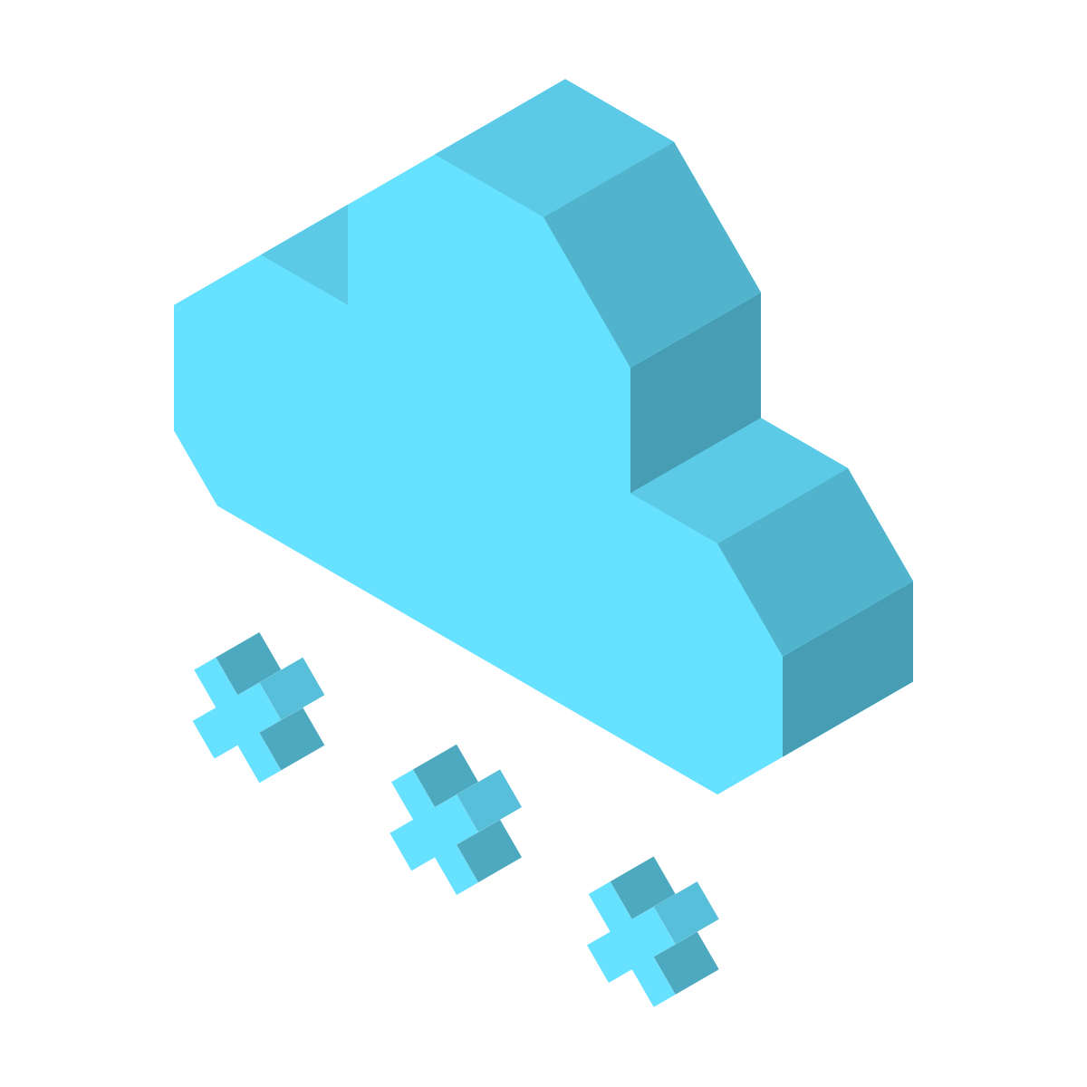 isometric color style snow icon