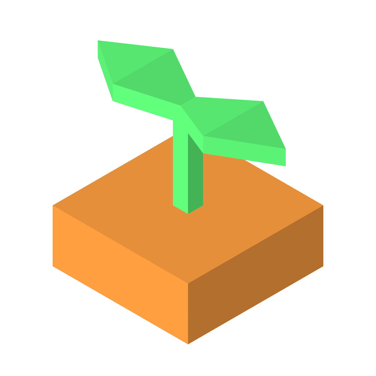 isometric color style soil icon