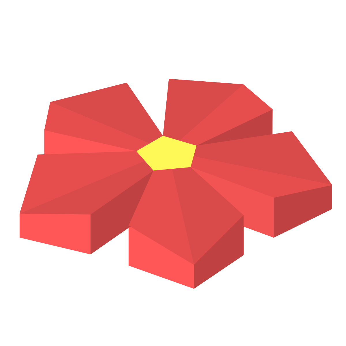 isometric color style spa flower icon