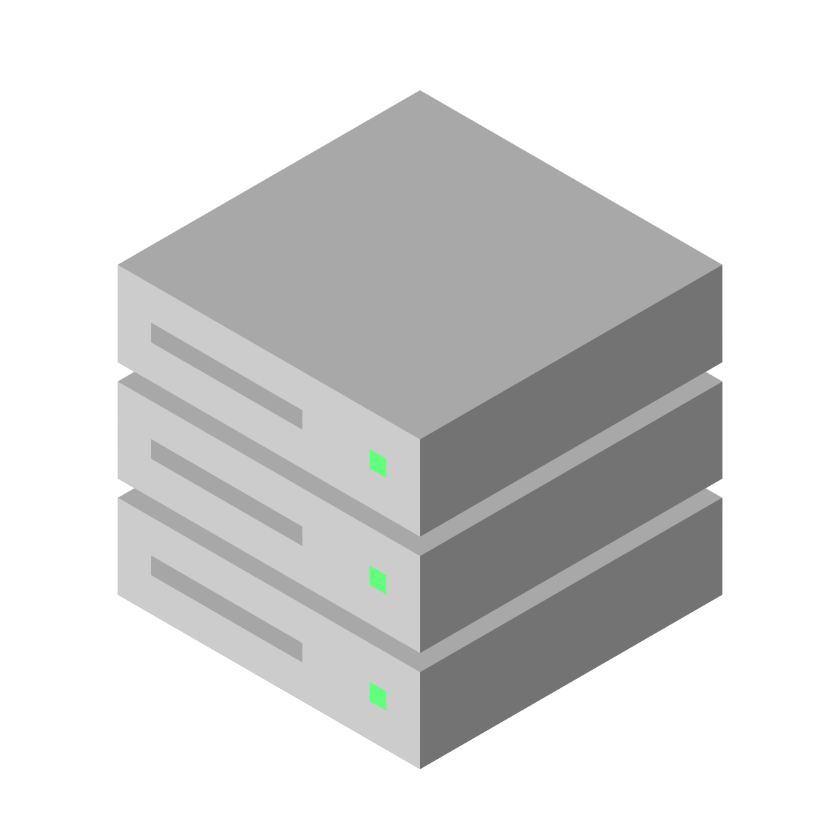 isometric color style stack icon