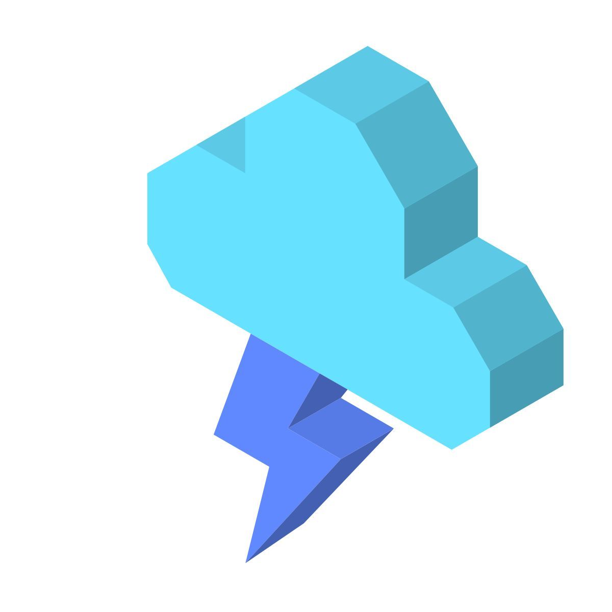 isometric color style 风暴 icon