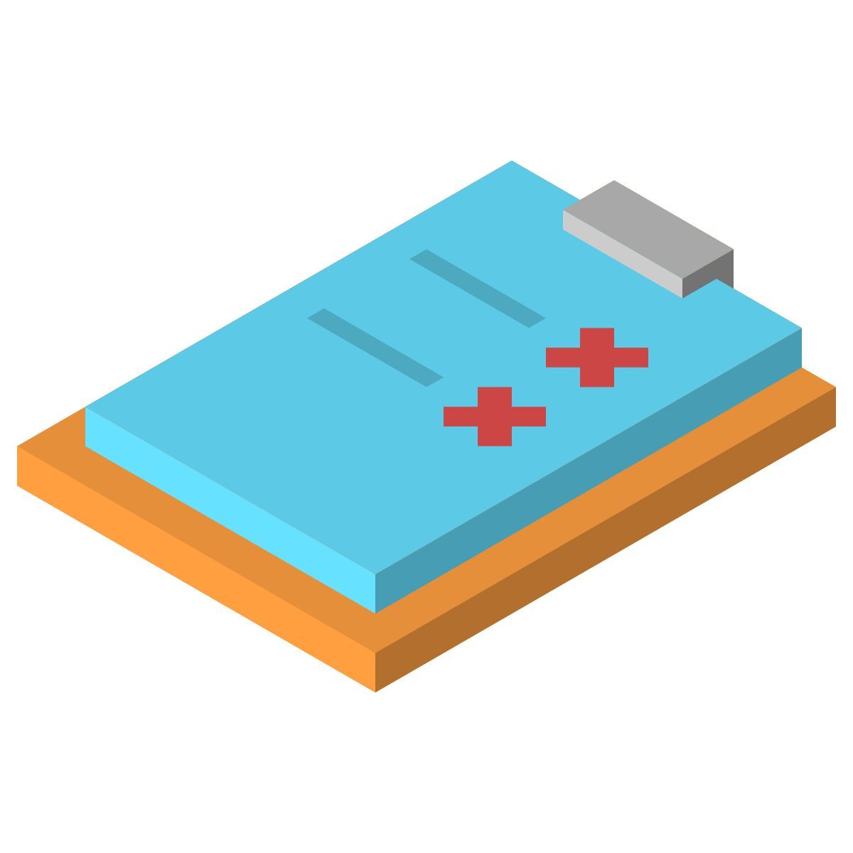 isometric color style prova fallita icon
