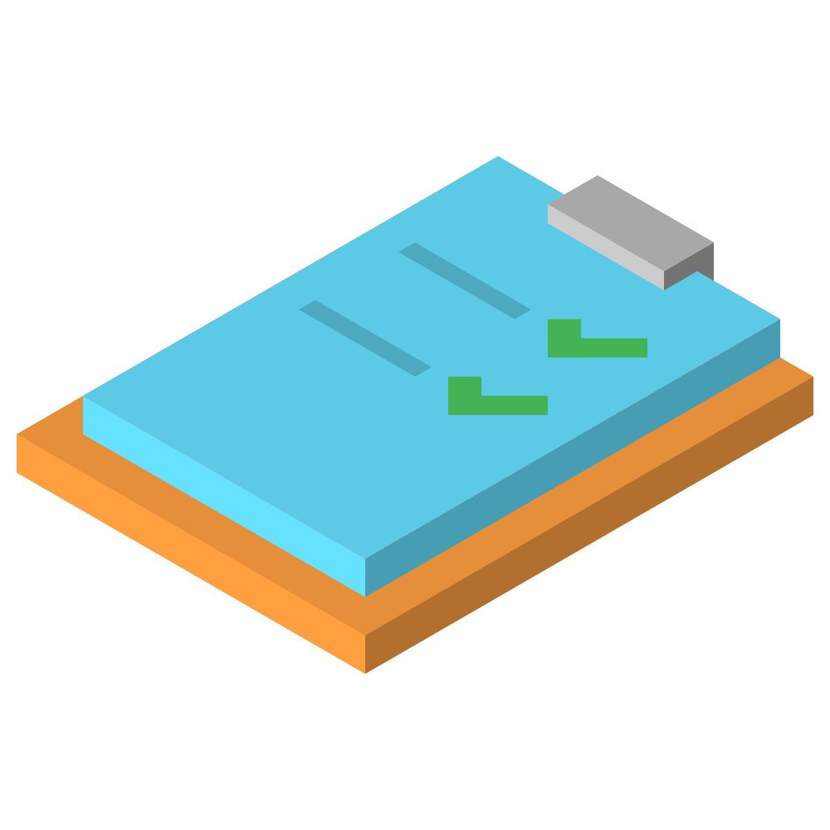 isometric color style test passed icon