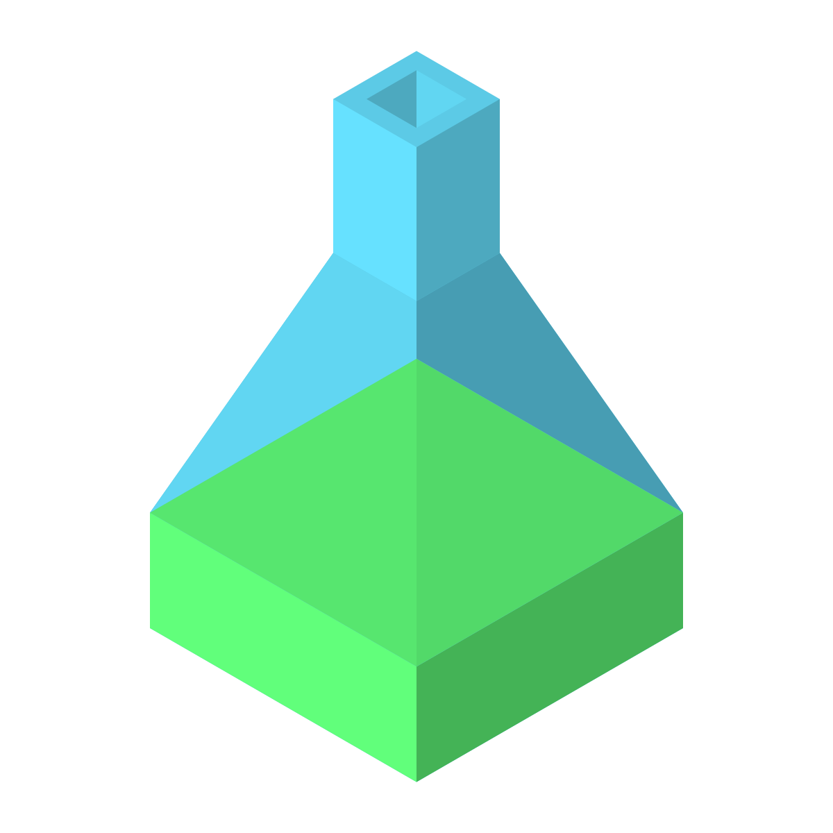 isometric color style test tube icon
