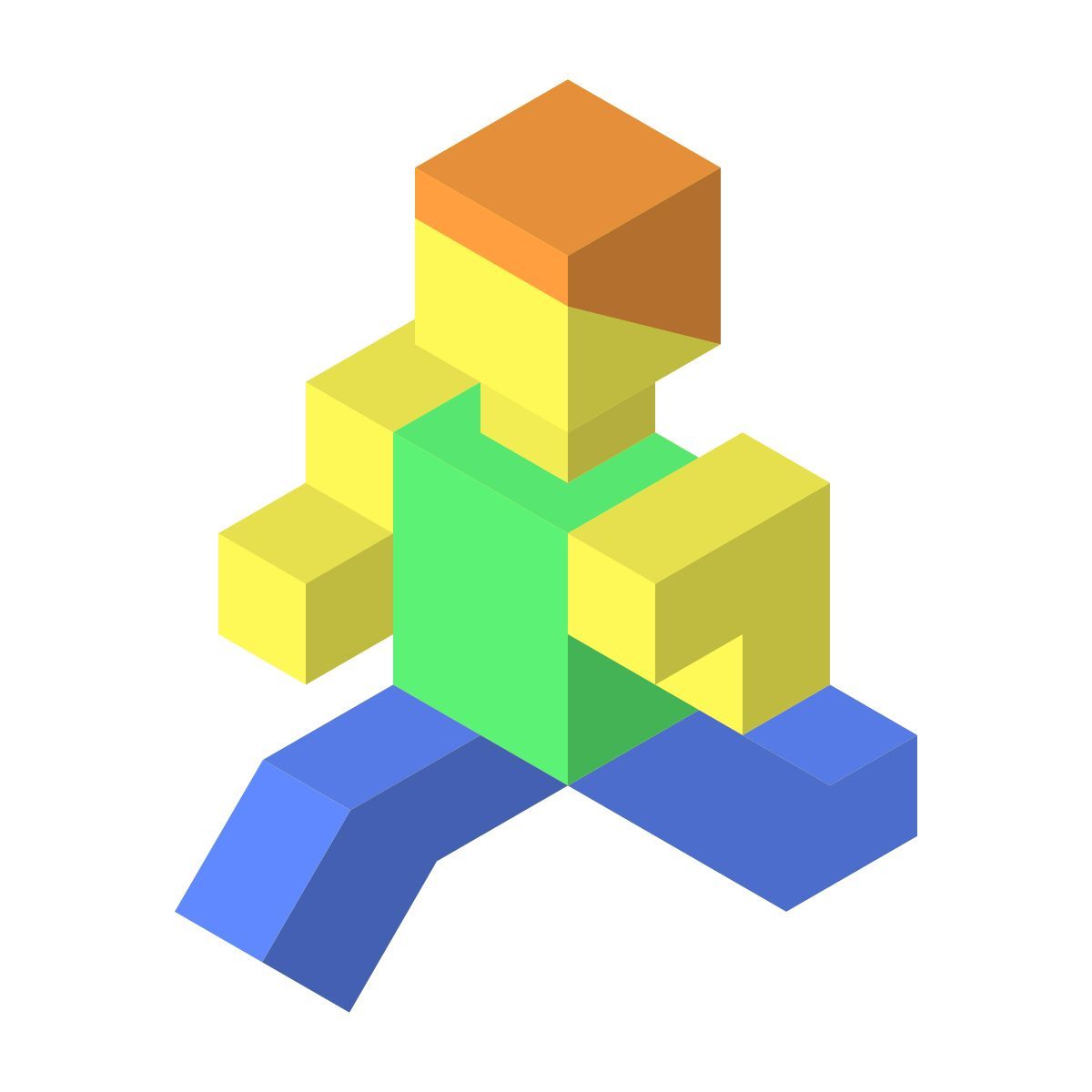 isometric color style athlétisme icon