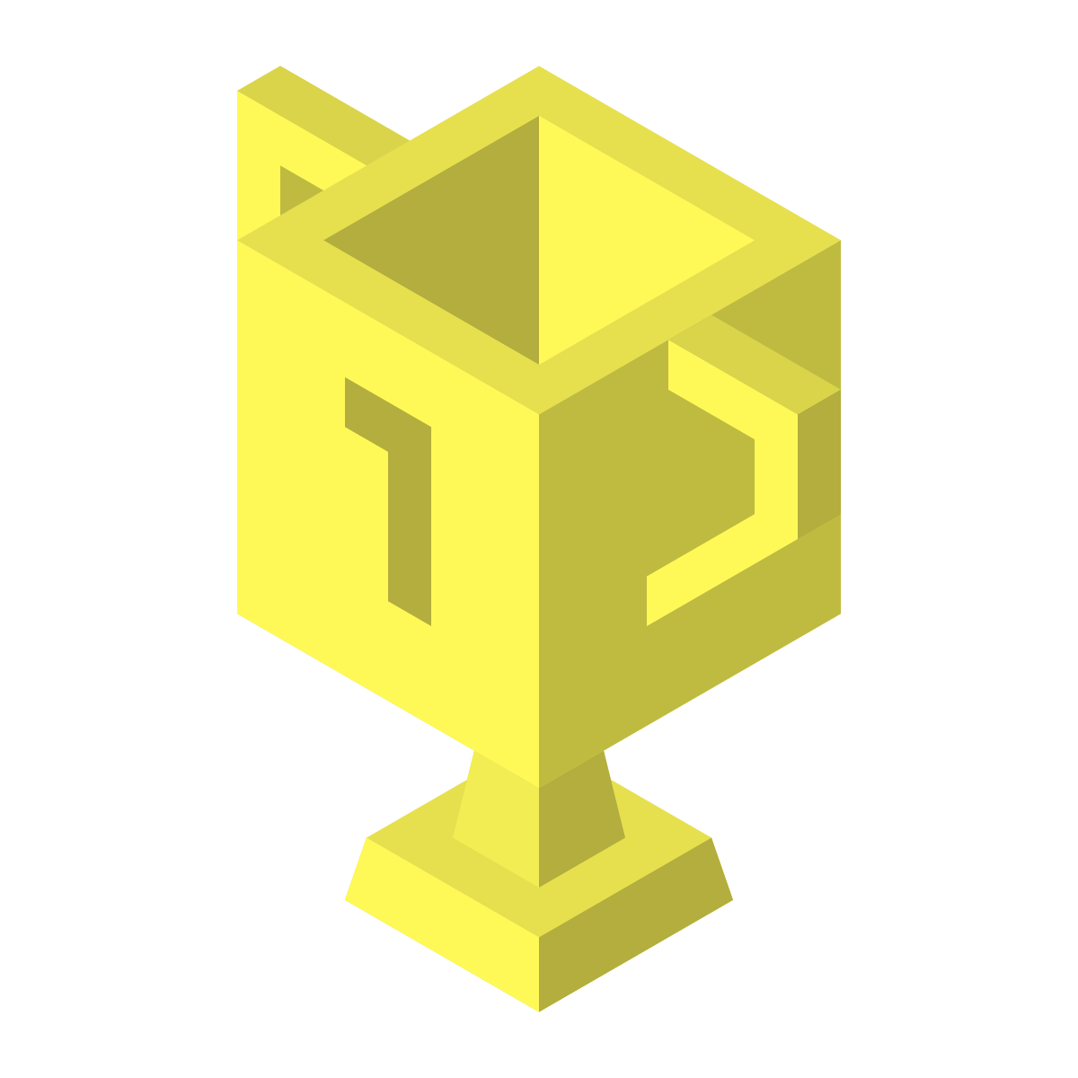 isometric color style trophy icon