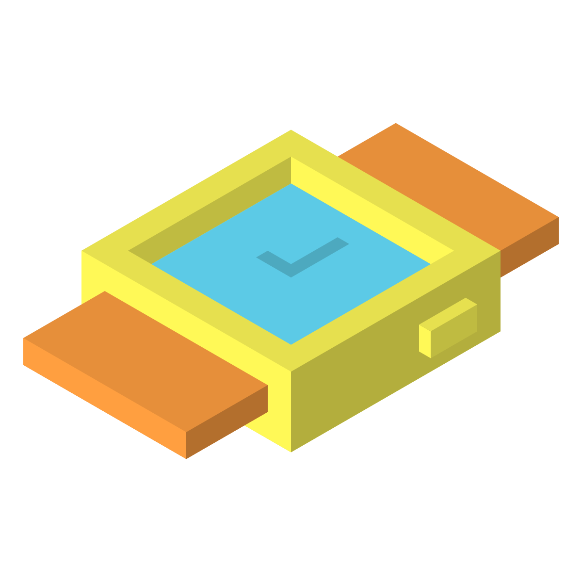 isometric color style watches front view icon