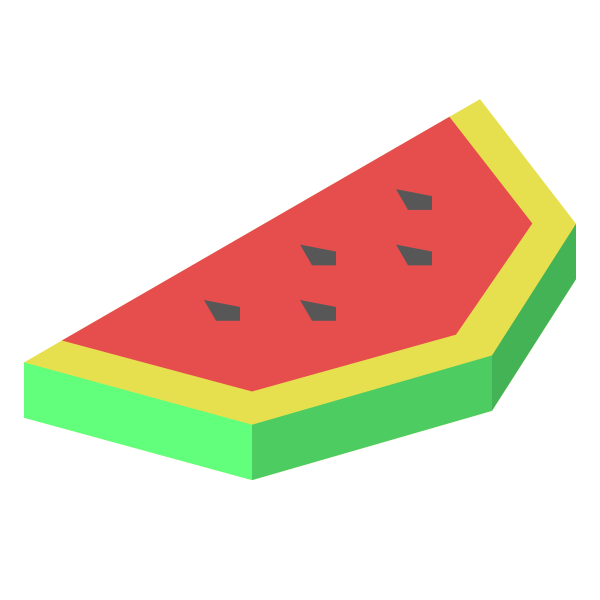 isometric color style watermelon icon