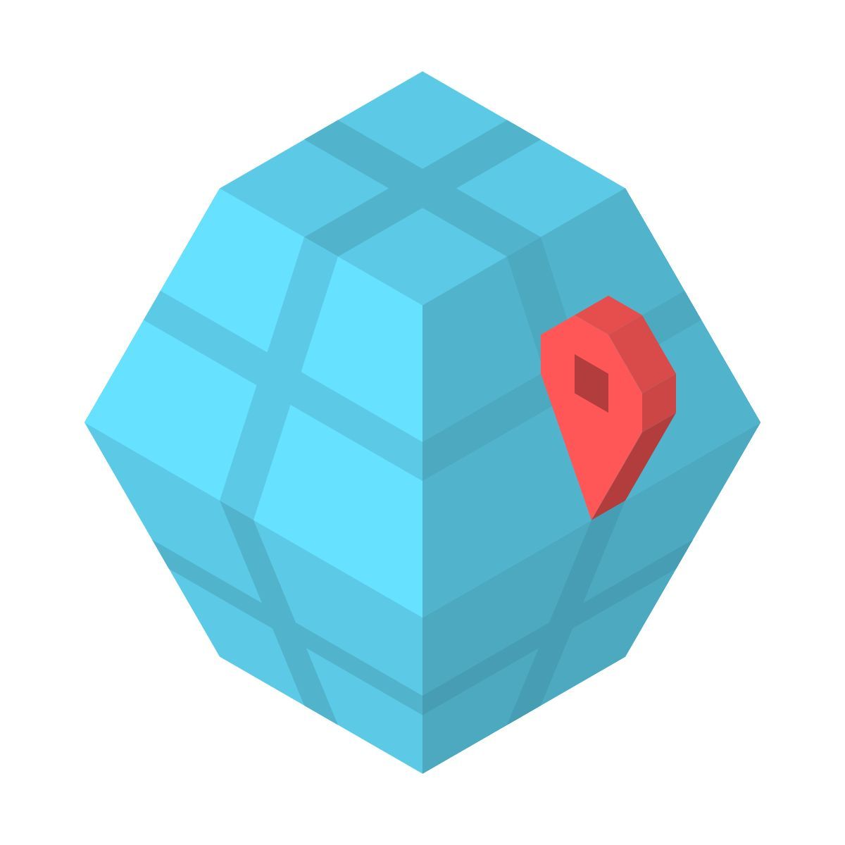 isometric color style weltweiter standort icon