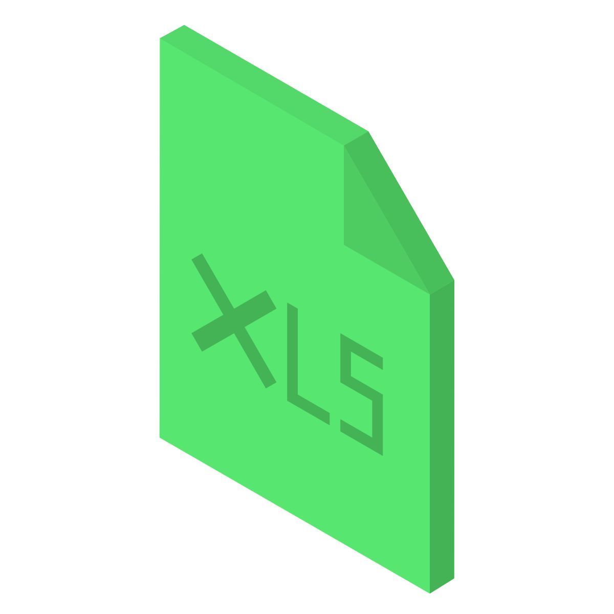 isometric color style xls icon