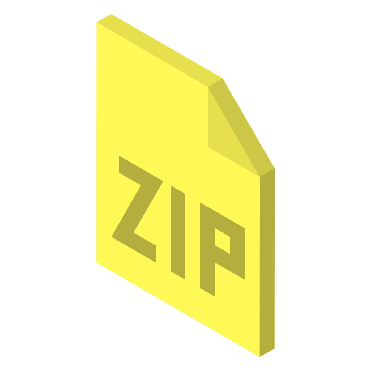 isometric color style zip icon