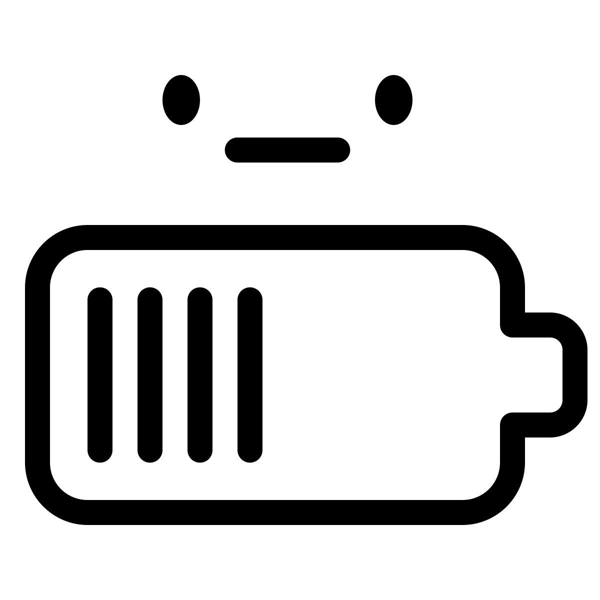 keek line style batteria carica a metà icon