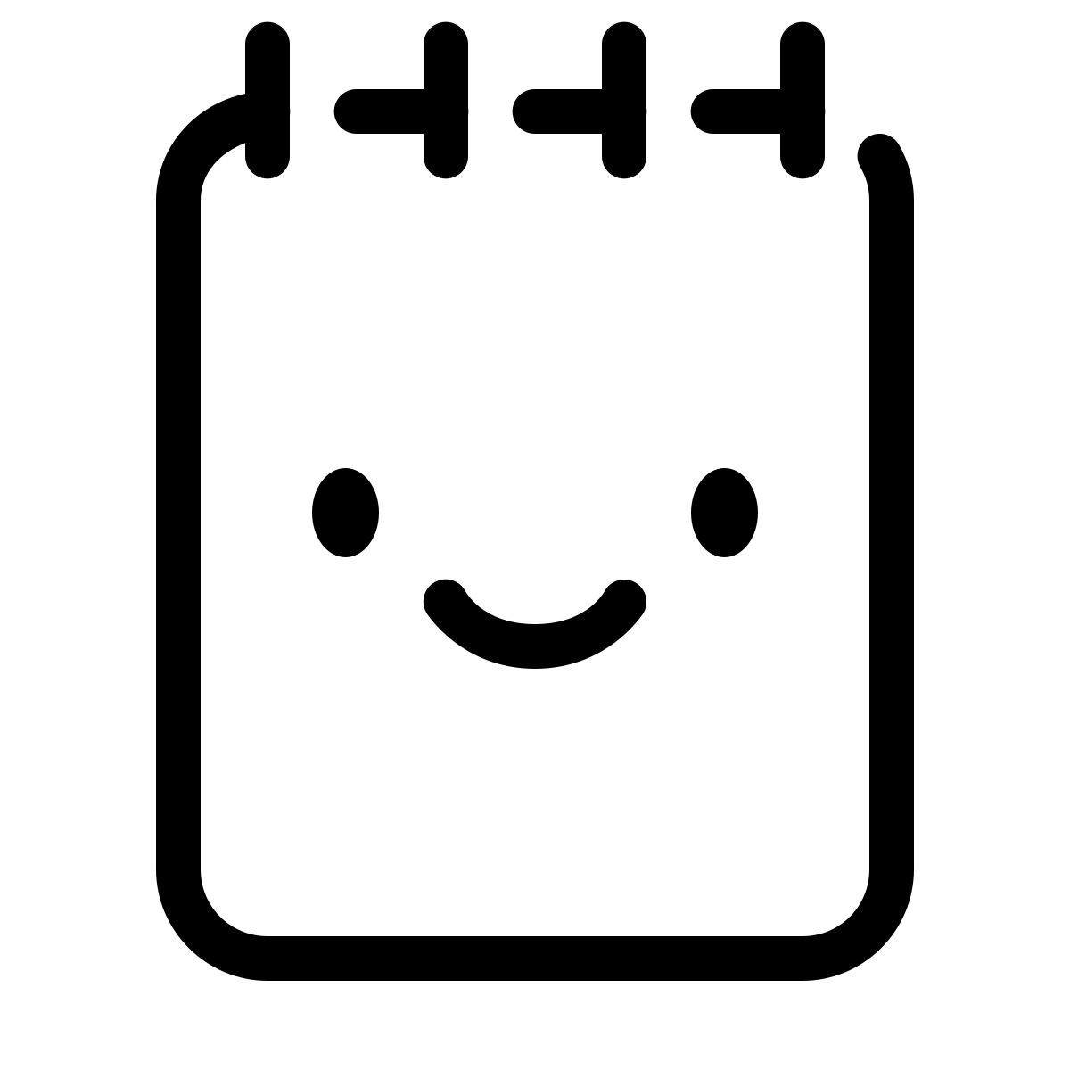 keek line style notepad icon