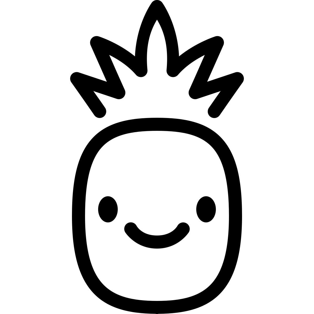 keek line style pineapple icon