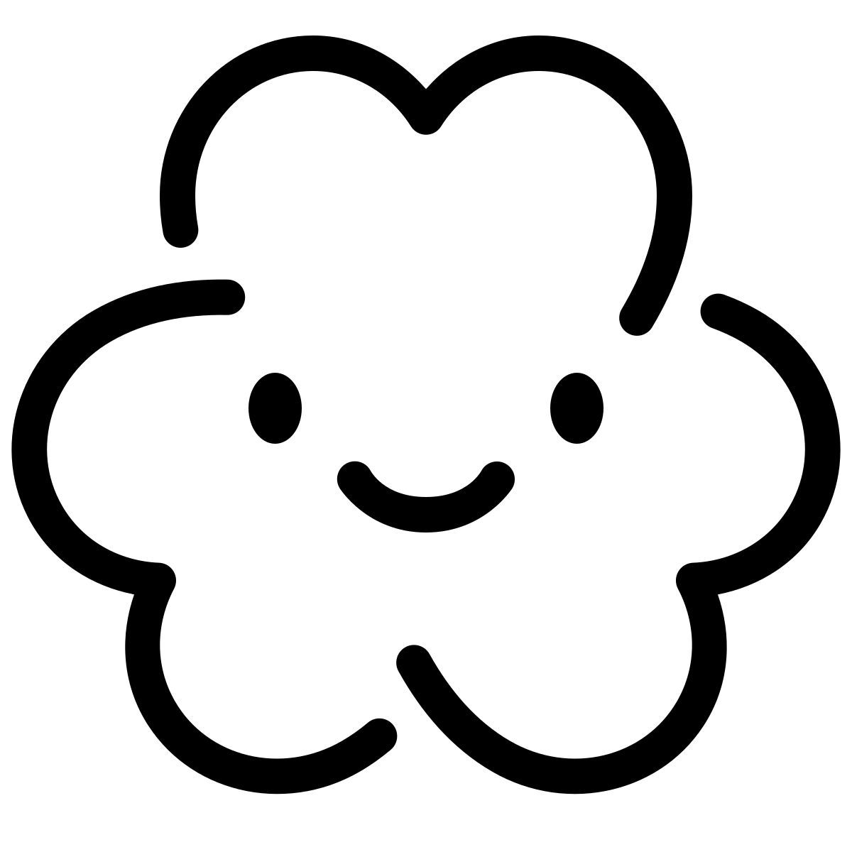 keek line style trébol de tres hojas icon