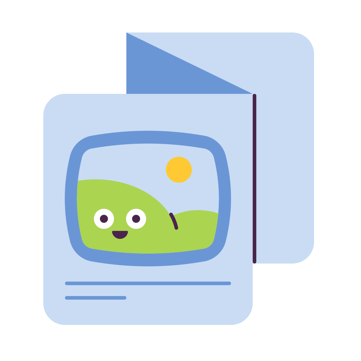 keek style folded booklet icon