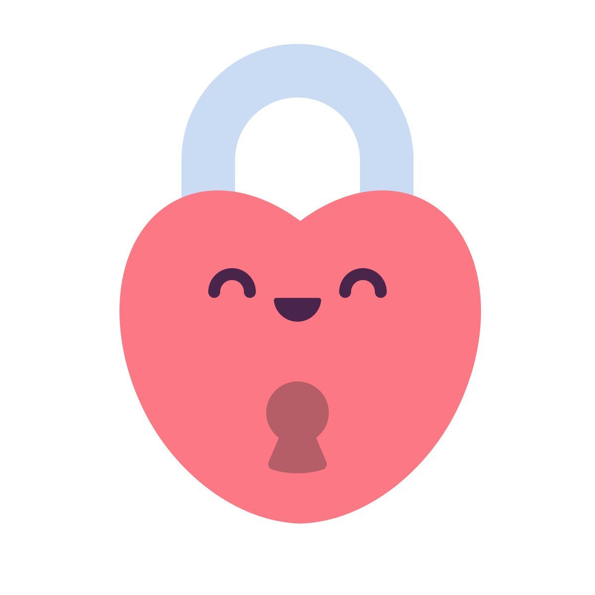 keek style heart lock icon